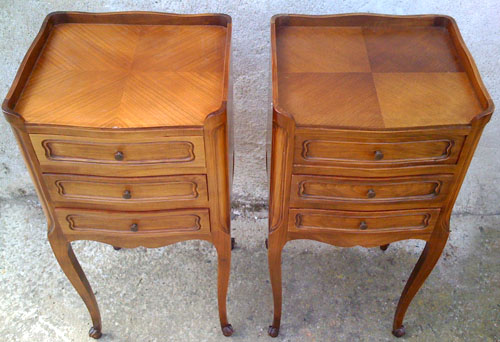 pair of provencal bedside tables